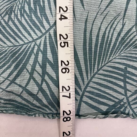 Hang Ten Button Up Shirt Mens Medium Short Sleeve‎ Linen Tropical Cabana Resort - Picture 11 of 14